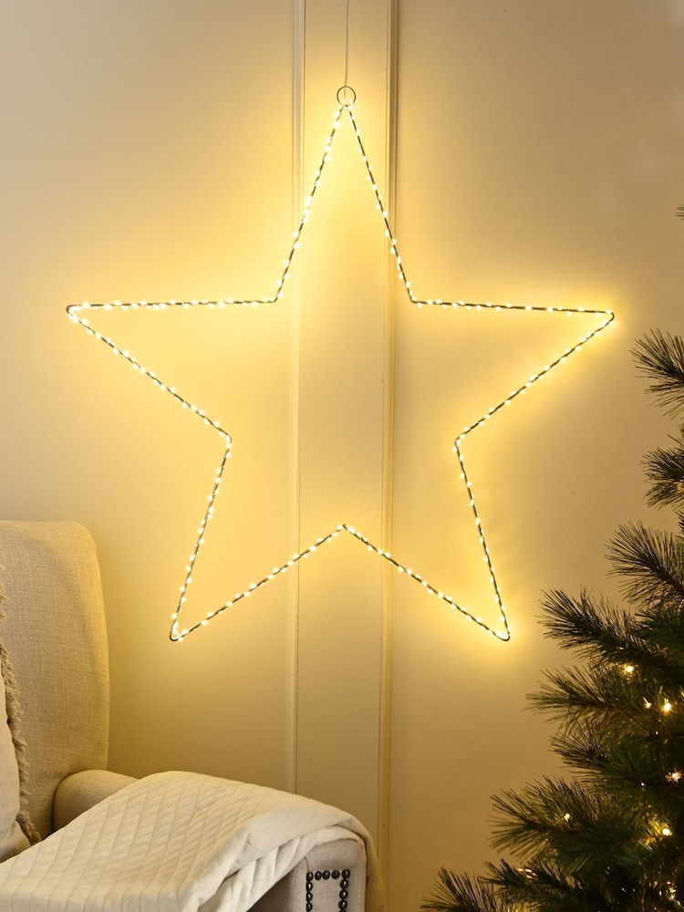 Festive Warm White Dewdrop 2D LEDs Star Light - Image 1 of 1 Festive Warm White Dewdrop 2D LEDs Star Light - Image 1 of 1