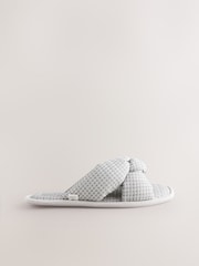 رمادي - Waffle Knit Slider Slippers - صورة 3 من 5