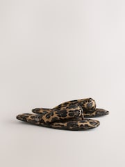 Leopard Padded Toe Thong Slippers - Image 5 of 8