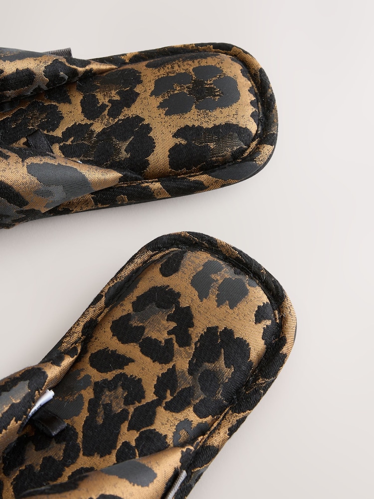 Leopard Padded Toe Thong Slippers - Image 8 of 8