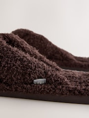 Chocolate Brown Boucle Toe Thong Slippers - Image 5 of 6