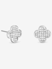 Jon Richard Metallic Tone Micro Pave Stud Earrings - Image 1 of 1