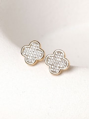 Jon Richard Gold Tone Micro Pave Stud Earrings - Image 3 of 3