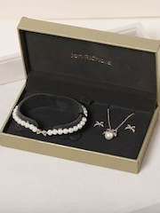 Jon Richard Gold Pearl and Crystal Bow Trio Set Gift Box - Image 1 of 1