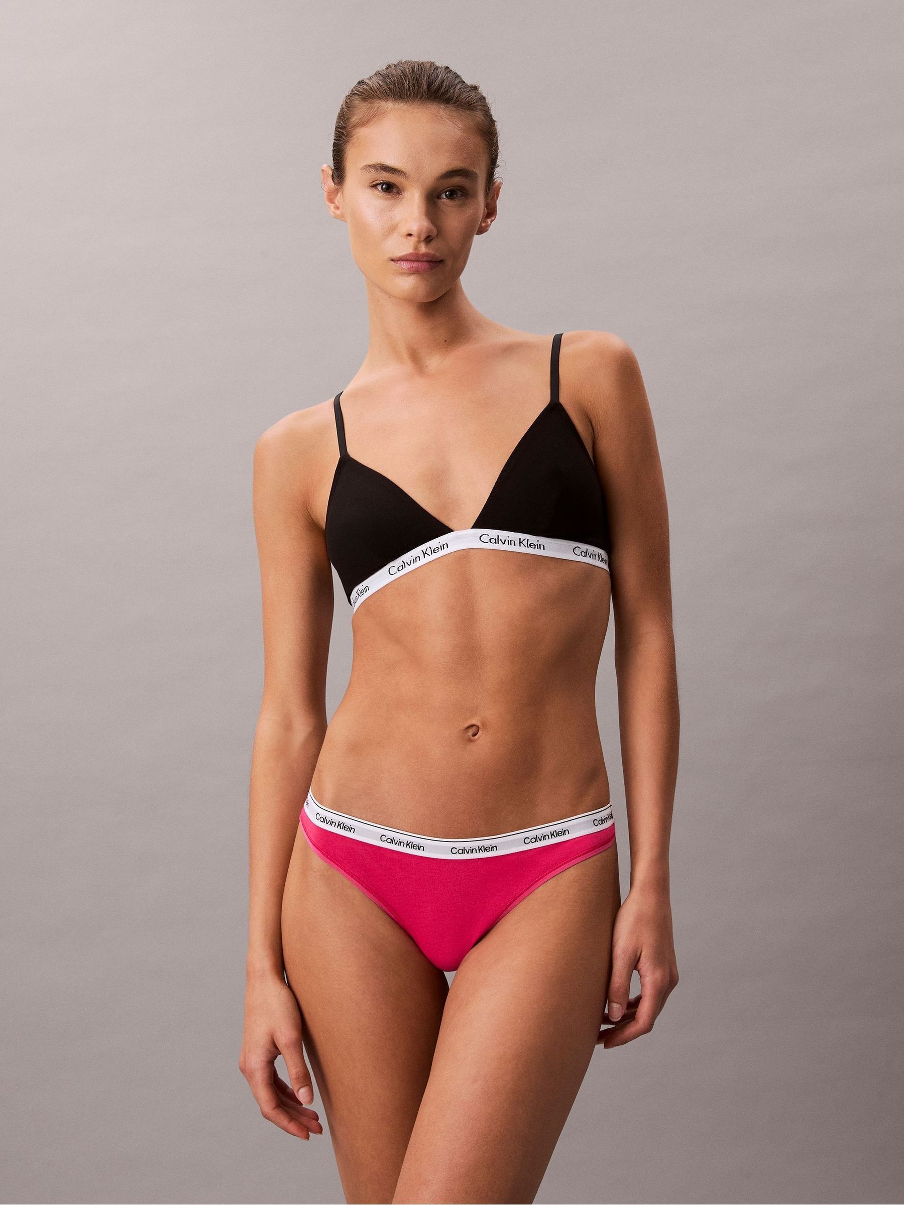 Buy Calvin Klein Vibrant Pink Icon Logo Thongs from Next USA