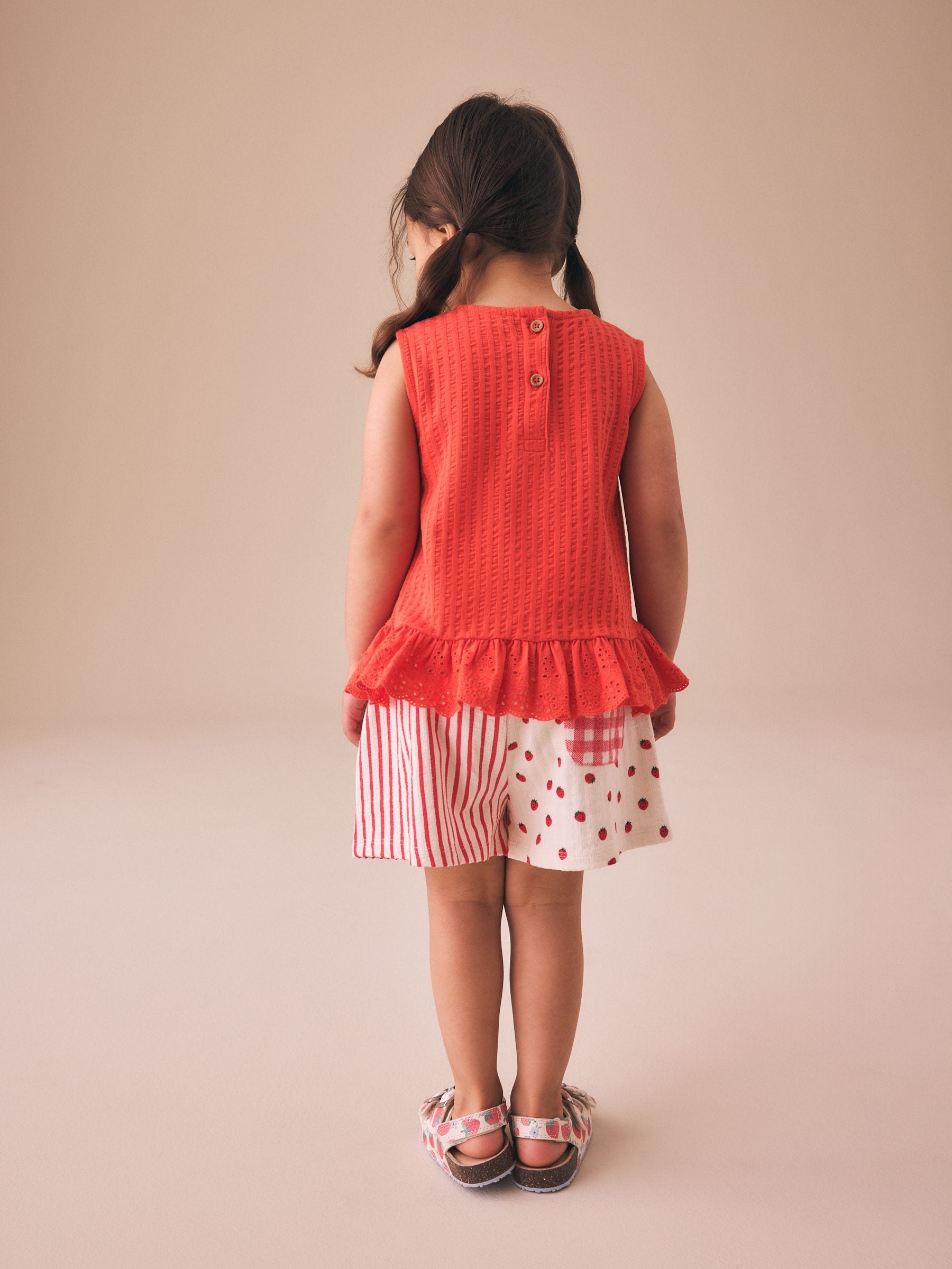 Buy Ecru/Red Stripe Strawberry Shorts (3mths-7yrs) from Next USA