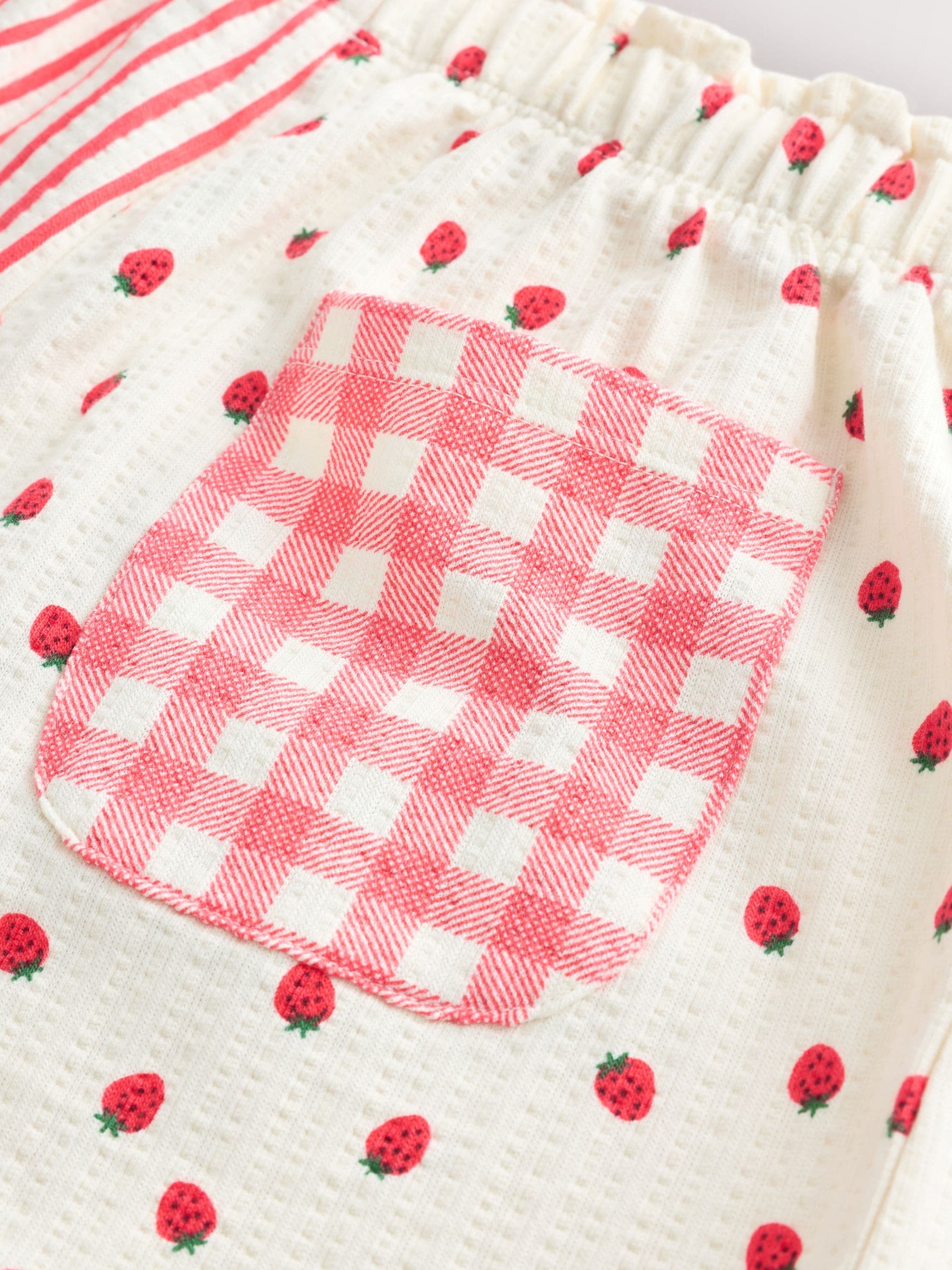 Buy Ecru/Red Stripe Strawberry Shorts (3mths-7yrs) from Next USA