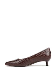 Naturalizer Natalia Wide Fit Kitten Heel Court Brown Shoes - Image 2 of 7