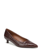 Naturalizer Natalia Wide Fit Kitten Heel Court Brown Shoes - Image 3 of 7