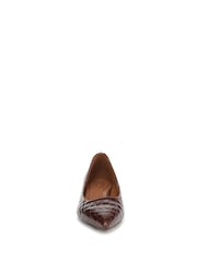 Naturalizer Natalia Wide Fit Kitten Heel Court Brown Shoes - Image 4 of 7