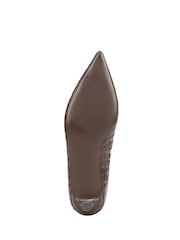 Naturalizer Natalia Wide Fit Kitten Heel Court Brown Shoes - Image 7 of 7