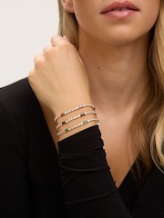 Jon Richard Gold Plated Round Stone and Ruby Tennis Bracelet - Image 2 of 4
