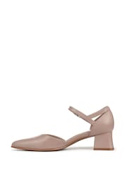 Naturalizer Cream Maddox Wide Fit Ankle Strap Block Heel Shoes - Image 2 of 7