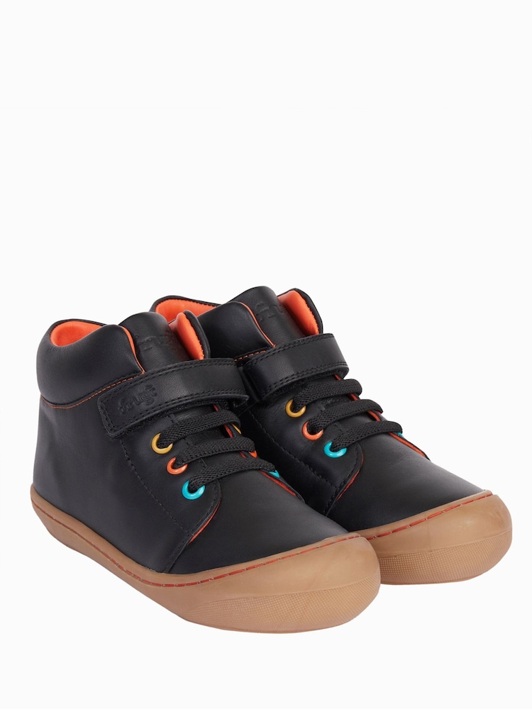 Frugi Cape Stretch Lace Black Boots - Image 2 of 6
