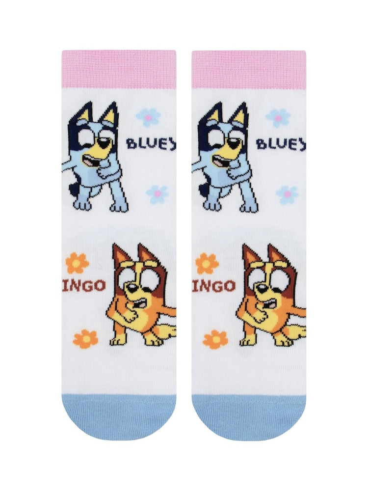 Character Pink Bluey And Bingo 3 Pack Ankle Socks - Image 5 of 5