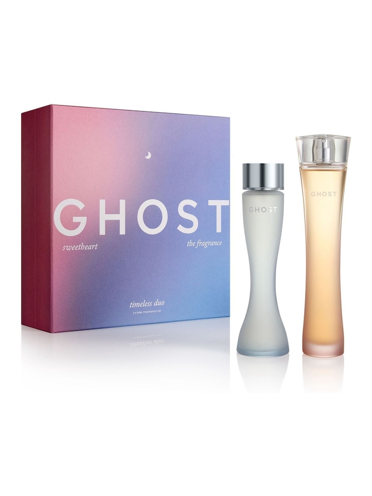 Ghost The Fragrance Eau de Toilette 50ml and Sweetheart Eau de Toilette 50ml Timeless Duo Gift Set - Image 1 of 1 Ghost The Fragrance Eau de Toilette 50ml and Sweetheart Eau de Toilette 50ml Timeless Duo Gift Set - Image 1 of 1