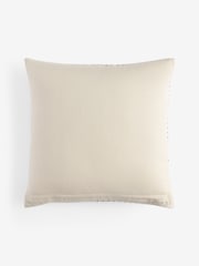 Black/White 50 x 50cm Embroidered Quiet Check Cushion - Image 4 of 4