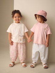 粉色／藍色 - 上衣和長褲 2 件式套裝（3 個月–7 歲） - 圖片 1/4