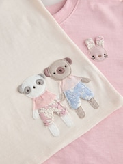 Pink/Blue Top & Trousers Set 2 Pack (3mths-7yrs) - Image 10 of 11
