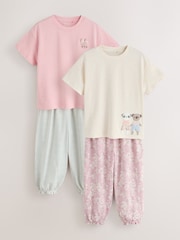 Pink/Blue Top & Trousers Set 2 Pack (3mths-7yrs) - Image 5 of 11