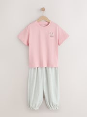 Pink/Blue Top & Trousers Set 2 Pack (3mths-7yrs) - Image 6 of 11