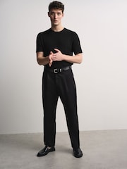 The Set 2 Pack Rib Knitted Short Sleeve Jumpers Black/Green - Image 3 of 12