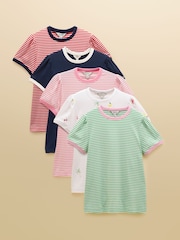 Joules Erin Short Sleeve 100% Cotton T-Shirts 5 Pack - Imagen 1 de 16
