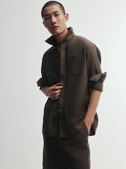 The Set 2 Pack Linen Cotton Relaxed Fit Long Sleeve Shirt - Picha 5 kati ya 14