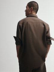 The Set 2 Pack Linen Cotton Relaxed Fit Long Sleeve Shirt - Picha 6 kati ya 14