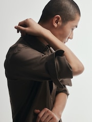 The Set 2 Pack Linen Cotton Relaxed Fit Long Sleeve Shirt - Picha 9 kati ya 14