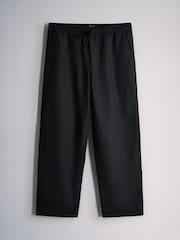 The Set 2 Pack Linen Cotton Relaxed Fit Wide Leg Pull On Trousers - Imagen 13 de 15