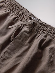 The Set 2 Pack Linen Cotton Relaxed Fit Wide Leg Pull On Trousers - Imagen 14 de 15