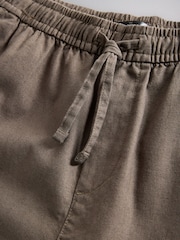 The Set 2 Pack Linen Cotton Relaxed Fit Pull On Shorts - Picha 12 kati ya 12