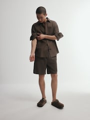 The Set 2 Pack Linen Cotton Relaxed Fit Pull On Shorts - Picha 5 kati ya 12