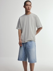 The Set 2 Pack Blue/Ecru Cotton Denim Jorts Blue/Ecru - Image 4 of 11