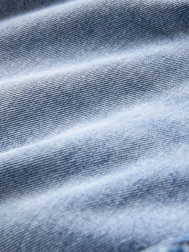 The Set 2 Pack Blue/Ecru Cotton Denim Jorts Blue/Ecru - Image 5 of 5 The Set 2 Pack Blue/Ecru Cotton Denim Jorts Blue/Ecru - Image 5 of 5