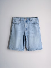 The Set 2 Pack Blue/Ecru Cotton Denim Jorts Blue/Ecru - Image 9 of 11