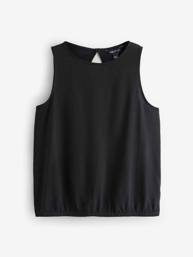 Black Sleeveless Bubble Hem Vest - Image 1 of 1