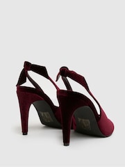 Schuh Scottie Velvet Peep Toe Sandals - Image 3 of 4