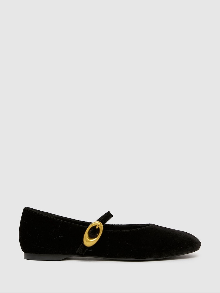 Schuh EC Lune Velvet Ballerina - Image 1 of 4
