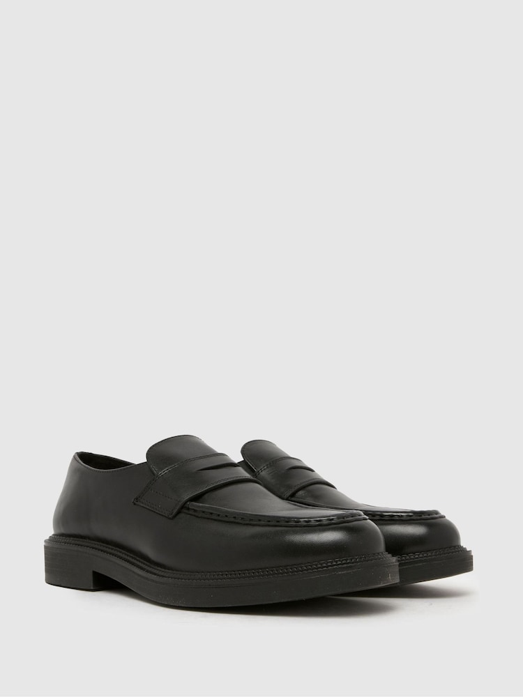 Negro - Schuh Rykard Leather Loafers - Imagen 2 de 4