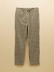 Joules Ada Green Gingham Tailored Cropped Trousers - Image 11 of 11
