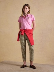Joules Green Ada Gingham Tailored Trousers - Image 5 of 8
