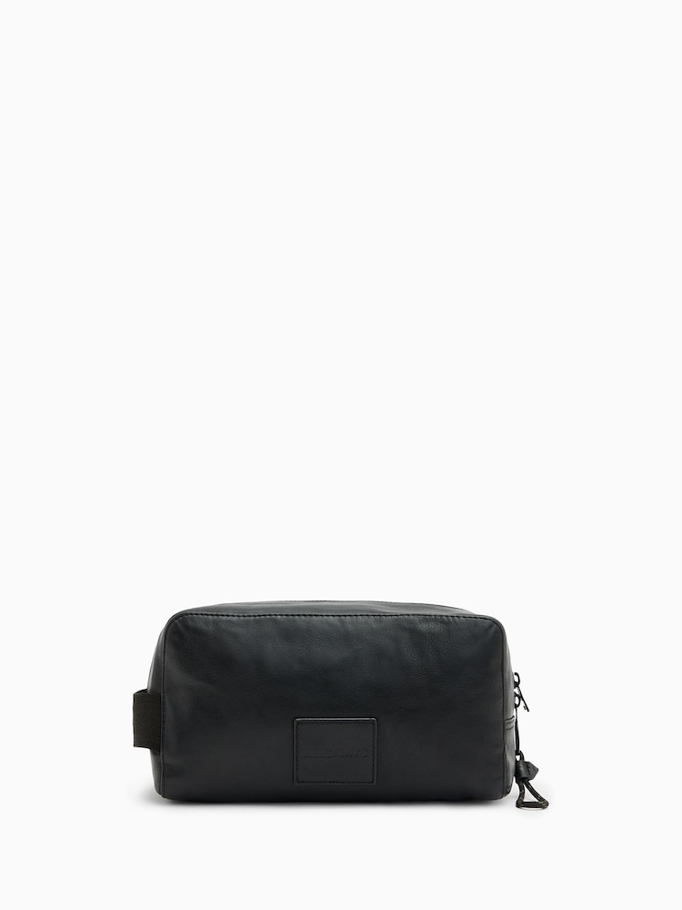 AllSaints Black Kobe Wash Bag - Image 1 of 5