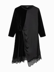 AllSaints Black Lana Velvet Dress - Image 4 of 4