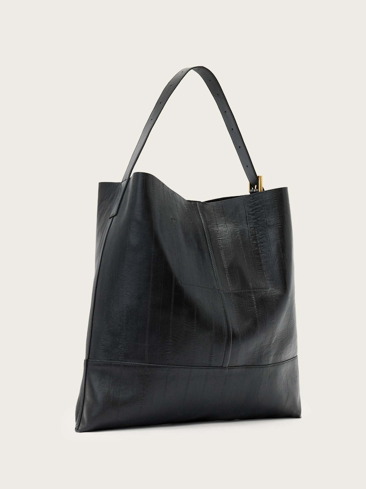 AllSaints Black Asha Eel Shoulder Bag - Image 1 of 5