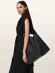 AllSaints Black Asha Eel Shoulder Bag - Image 5 of 5