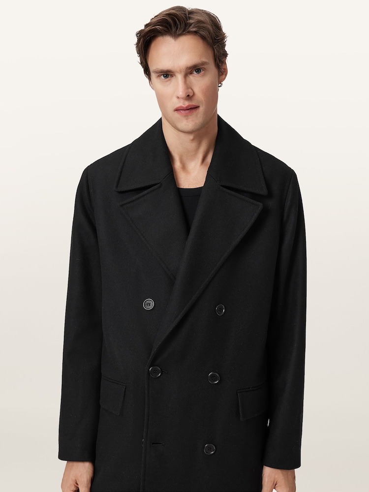 AllSaints Black Curran Coat - Image 2 of 8