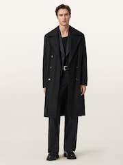 AllSaints Black Curran Coat - Image 5 of 8
