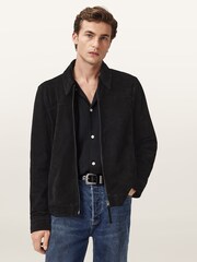 AllSaints Black Rhone Jacket - Image 1 of 8